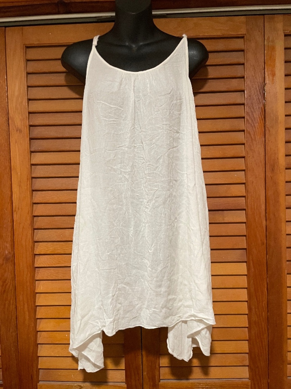 White gauze beach coverup
